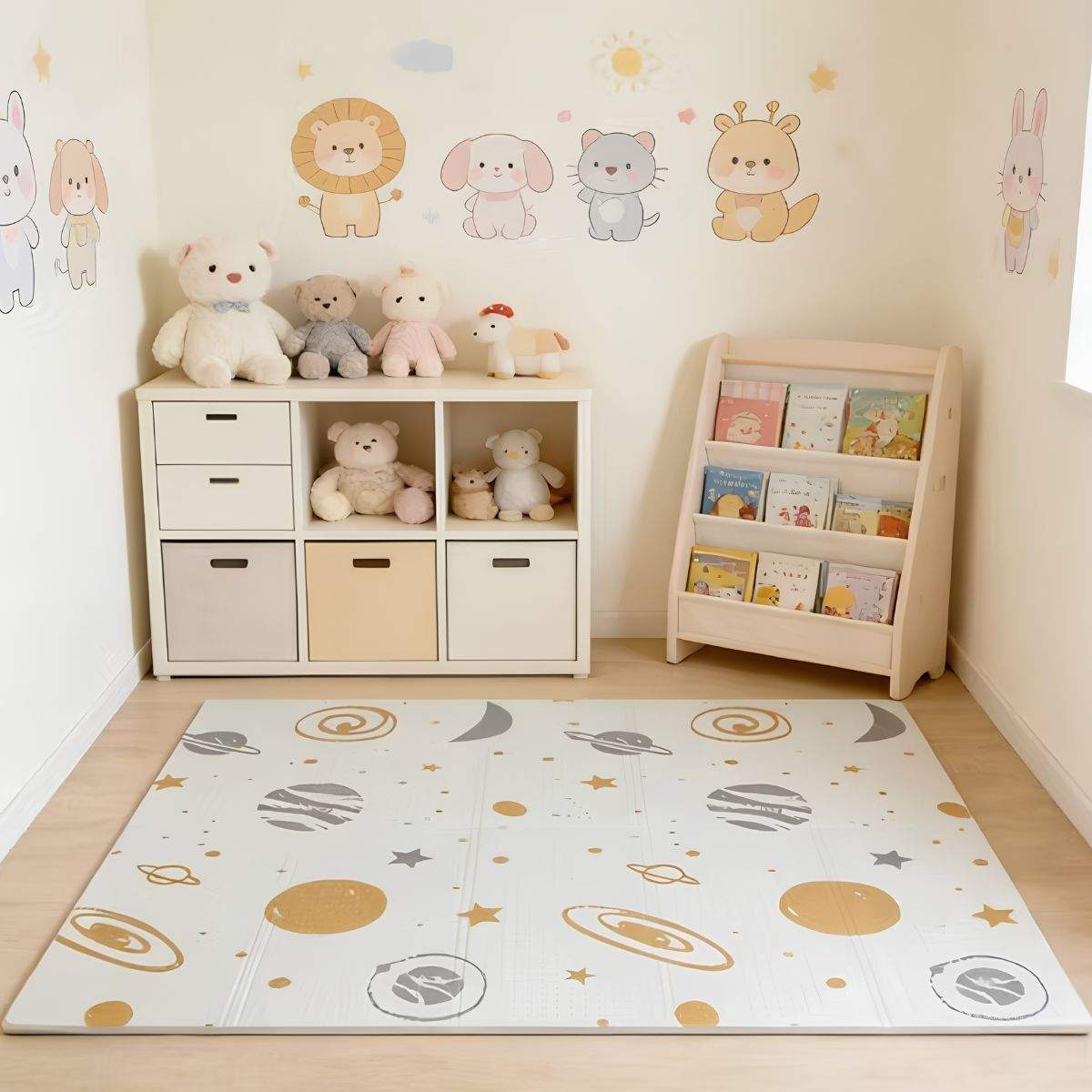 BabiePlay Large Baby Play Mat 200×180 cm – Foldable Waterproof Reversible Foam