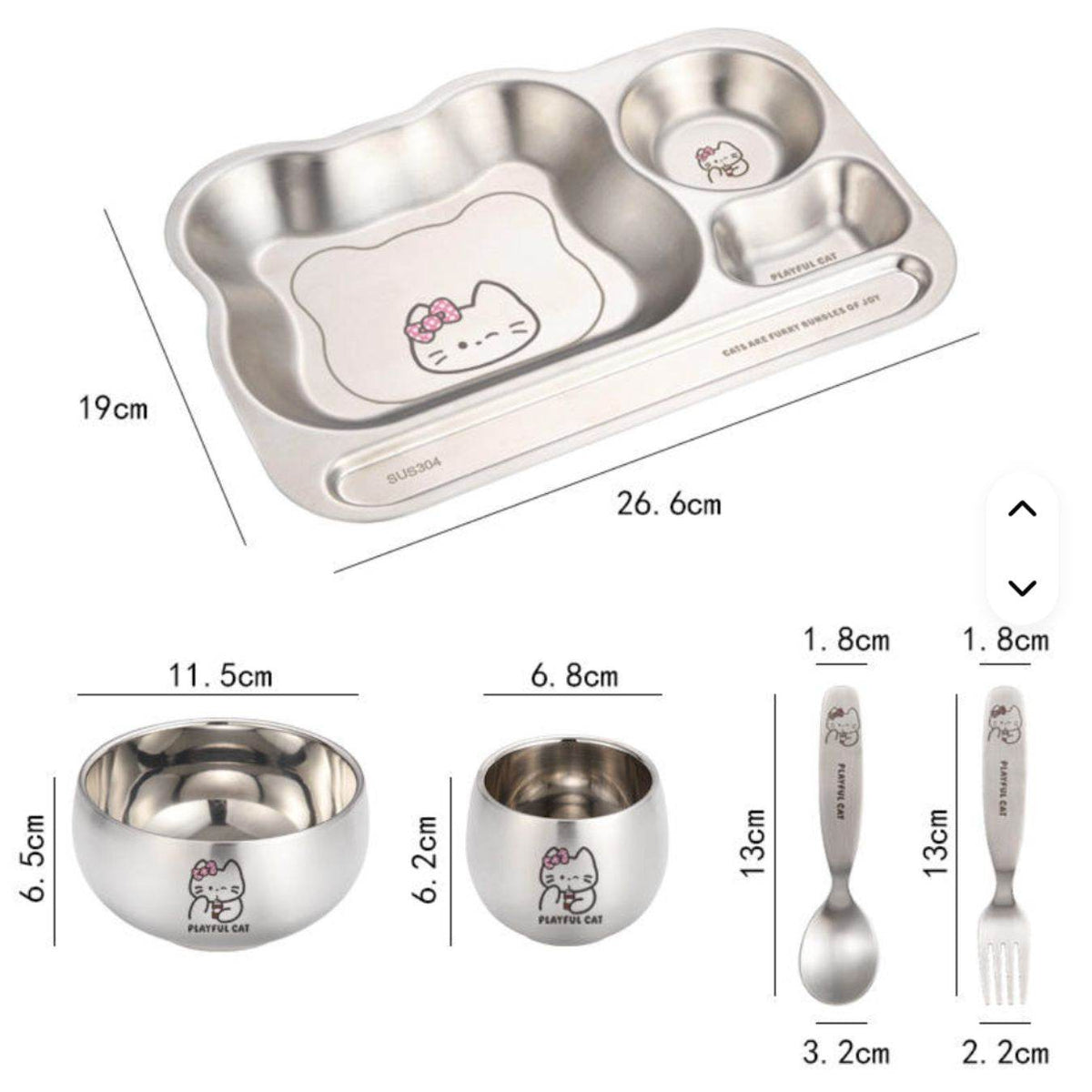 Toddly MealMate Pro – Premium Double-Layer Stainless Steel 5pcs Feeding Set for Baby-Led Weaning