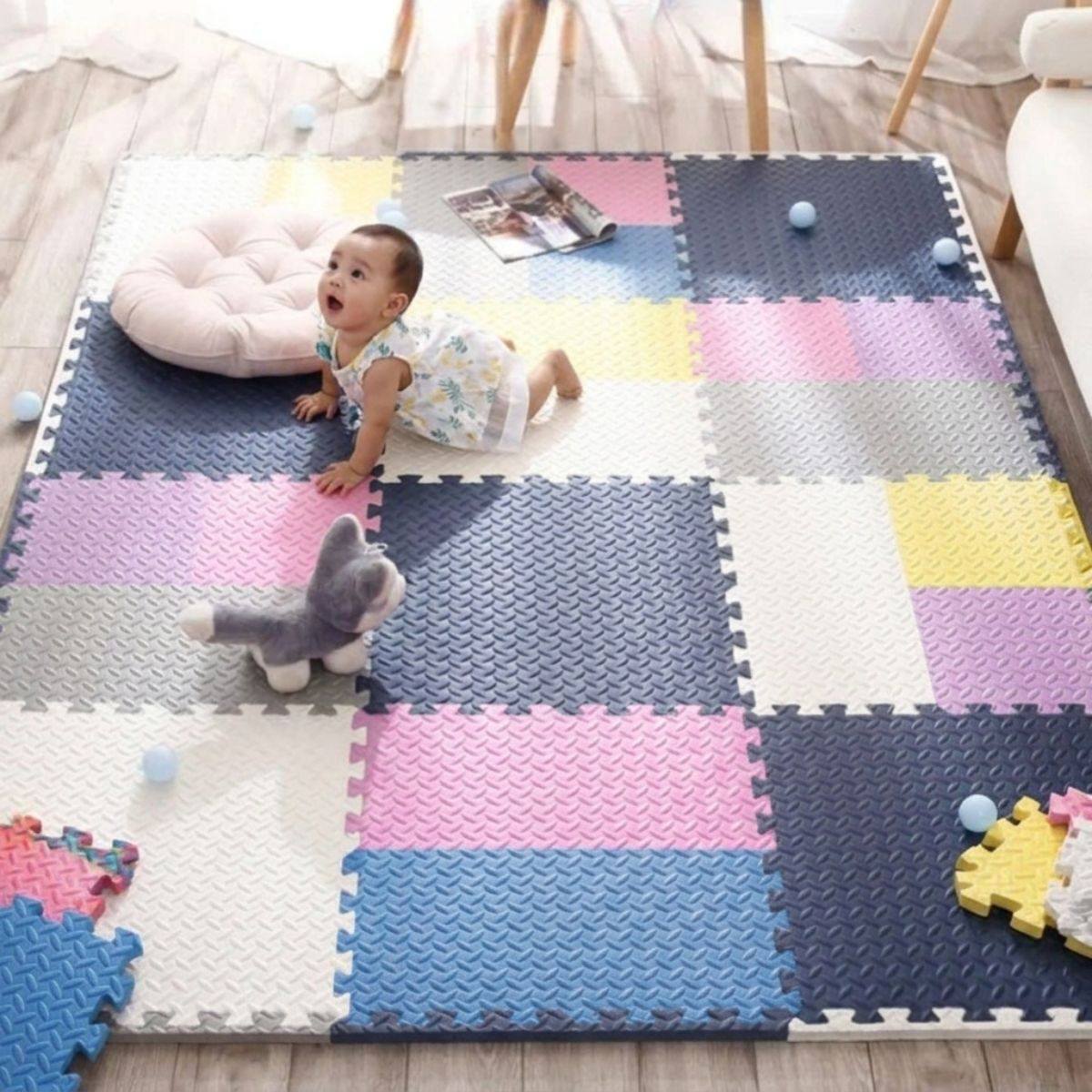 BabiesMart SoftSteps Baby Play Mat Interlocking & Durable Foam Mats