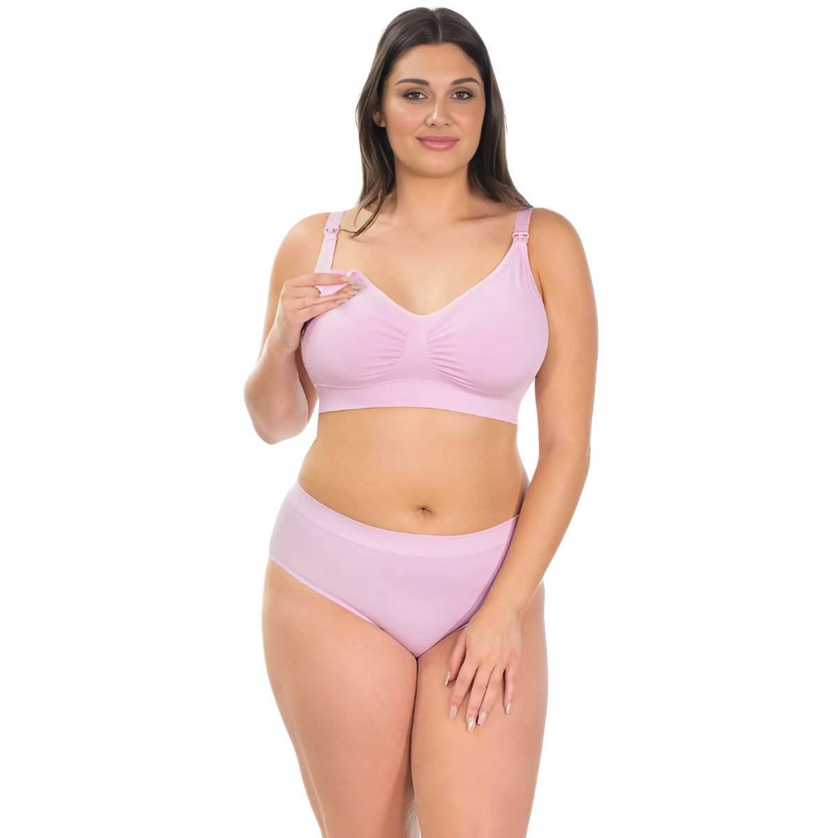 B Free Bamboo Wire Free Bra for maternity and nursing with seamless, breathable fabric and removable padding
