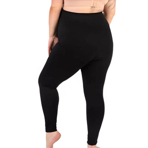 B Free Maternity Support Leggings with seamless stretch fabric and over-the-bump ribbed waistband providing gentle pregnancy support and back relief