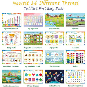 BabiePlay Toddler Busy Book: All - in - One Educational Learning Binder Busy Book