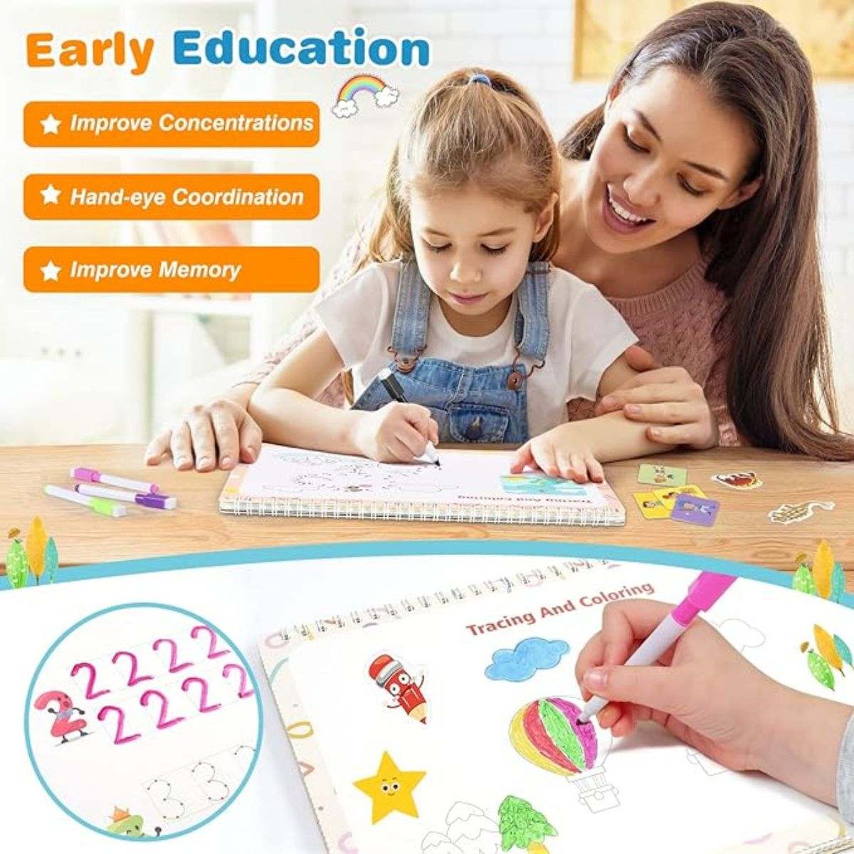 BabiePlay Toddler Busy Book: All - in - One Educational Learning Binder Busy Book