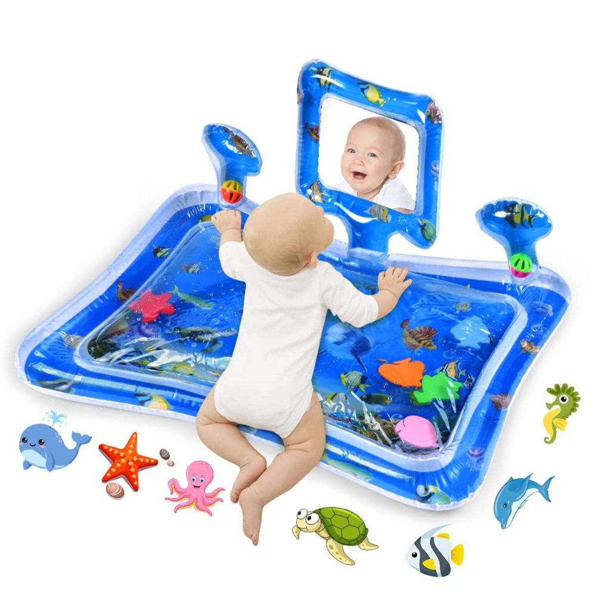 Babieplay Tummy Time Sensory Mat water-filled baby play mat for motor skills development