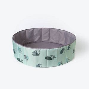 BabiePlay Ultimate Foam Ball Pit with pastel-colored soft foam balls for indoor child play and skill development