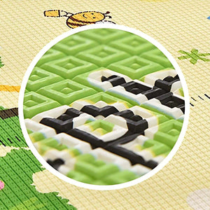 BabiePlay Versatile 0.8cm Waterproof Reversible Rollable & Foldable Play Mat Foldable Mat