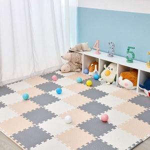 BabiesMart SoftSteps Baby Play Mat interlocking foam mats with non-toxic, non-slip surface for safe baby play