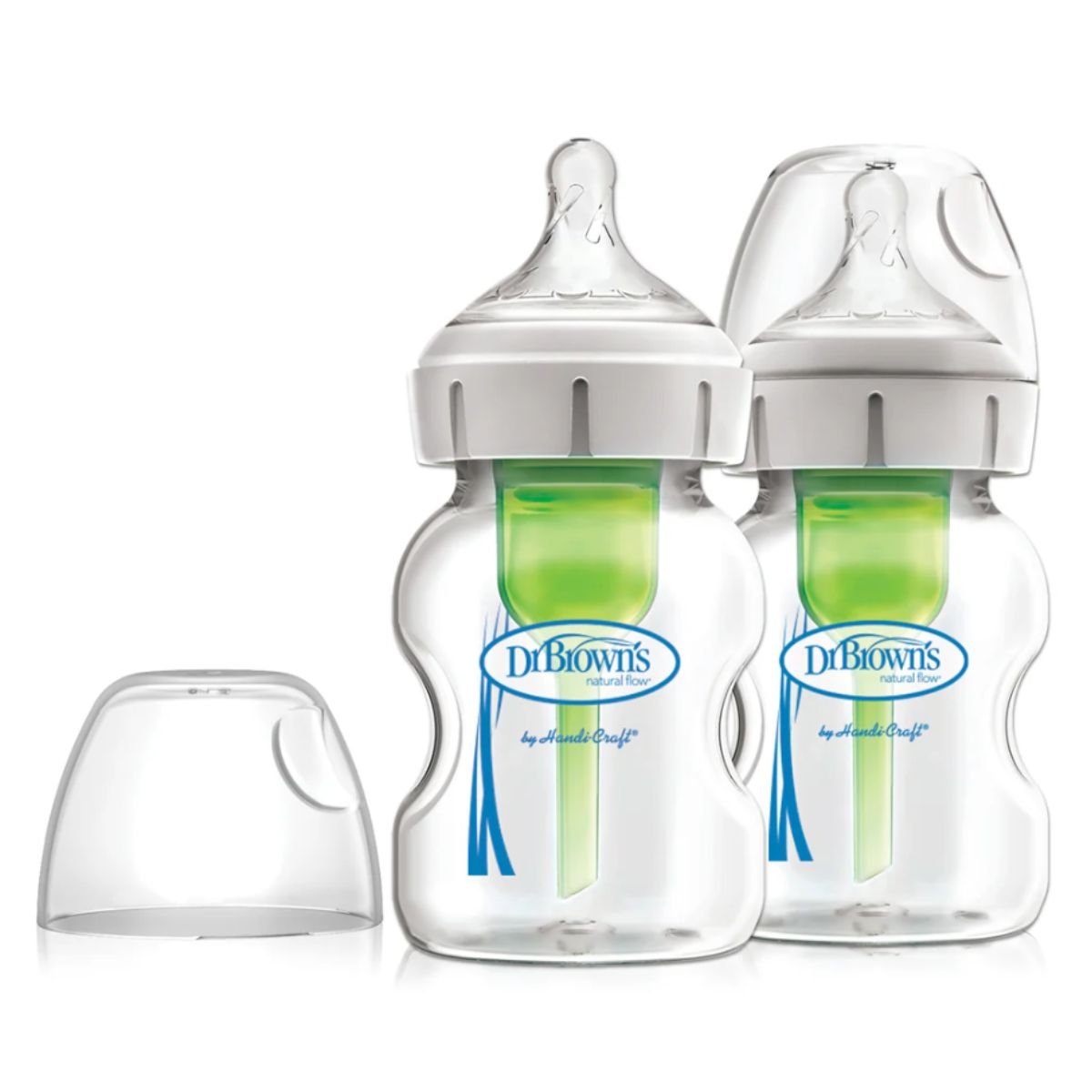 Dr Browns 150ml Options+ Glass Feeding Bottle Wide Neck - 2 pack Baby Bottle