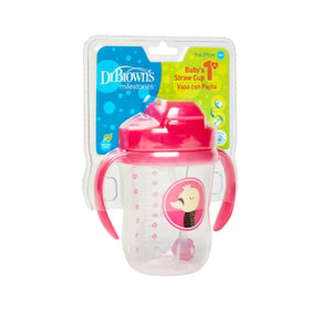 Dr Brown's Baby's First Straw Cup with Handles, 6 months+, 270ml Baby Sippy Cups