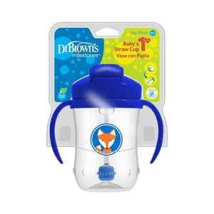 Dr Brown's Baby's First Straw Cup with Handles, 6 months+, 270ml Baby Sippy Cups