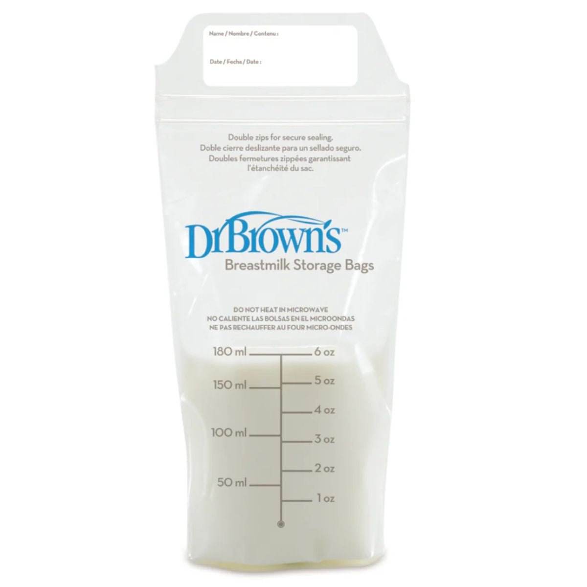 Dr Brown's Breastmilk Storage Bags - Pack of 25 Breast Milk Storage Bag