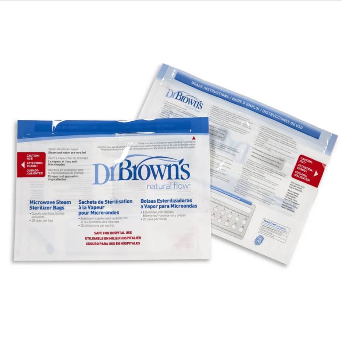 Dr Brown's Microwave Steriliser Bags Baby Bottle Steriliser