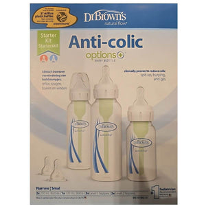 Dr Brown's Options+ Anti Colic Narrow Neck Starter Set Baby Bottle