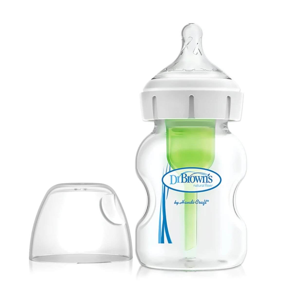 Dr Brown's Options+ Anti Colic Wide Neck Bottle with Level 1 Teat, 150ml Baby Bottle