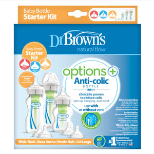 Dr Brown's Options+ Anti Colic Wide Neck Starter Set Baby Bottle
