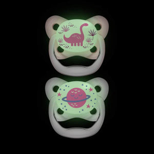 Dr Brown's PreVent Glow in the Dark Butterfly Shield Soother Pacifiers