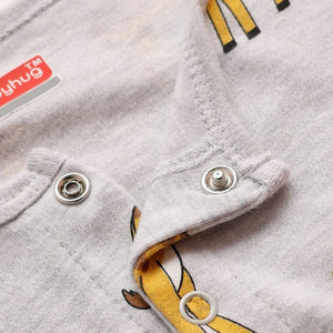 Feather & Fawn Babyhug Cotton Knit Full - Sleeve Giraffe Romper Baby Clothes