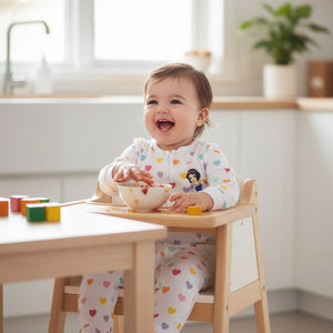 Feather & Fawn Babyhug Disney Cotton Knit Footed Sleepsuit | Princess Edition Baby Clothes