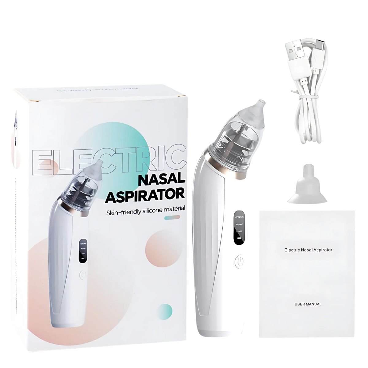 Feather & Fawn GentleCare Electric Nasal Aspirator with 3 Suction Levels Nasal Aspirator