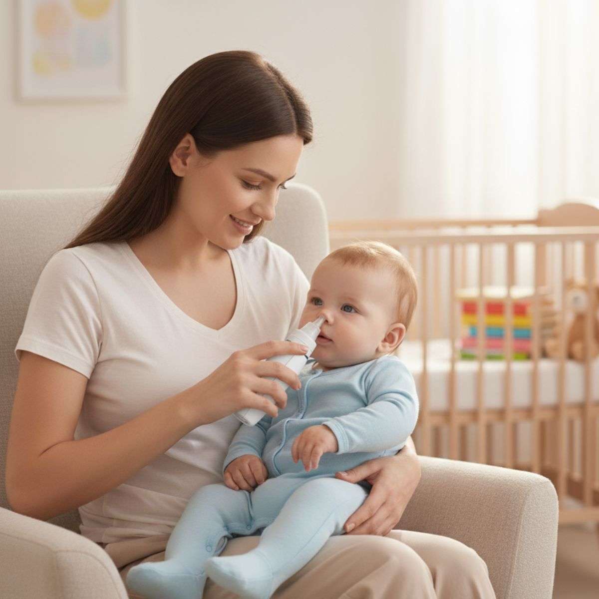 Feather & Fawn GentleCare Electric Nasal Aspirator with 3 Suction Levels Nasal Aspirator