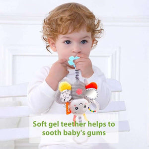 Feather & Fawn Hanging Toy for Prams & Strollers | Penguin, Bee, Rabbit, Parrot Pram Hanging Toy