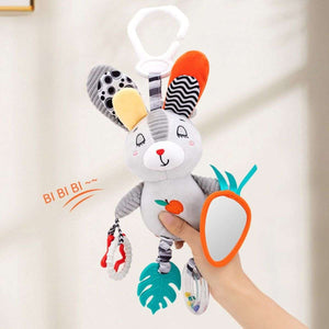 Feather & Fawn Hanging Toy for Prams & Strollers | Penguin, Bee, Rabbit, Parrot Pram Hanging Toy