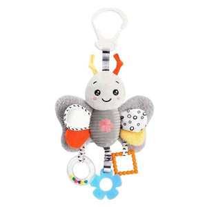 Feather & Fawn Hanging Toy for Prams & Strollers | Penguin, Bee, Rabbit, Parrot Pram Hanging Toy