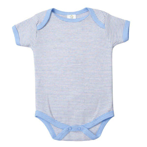 Feather & Fawn Hopscotch short sleeve baby bodysuit with envelope shoulders and crotch snaps