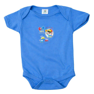 Feather & Fawn Hopscotch short sleeve baby bodysuit with nautical prints