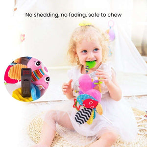 Feather & Fawn Plush Pram Hanging Animal Toy | Rabbit, Bird, Duck & Butterfly Pram Hanging Toy