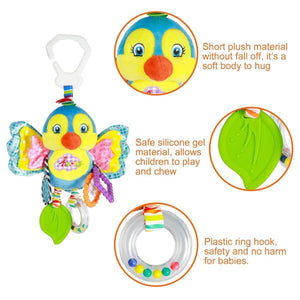 Feather & Fawn Plush Pram Hanging Animal Toy | Rabbit, Bird, Duck & Butterfly Pram Hanging Toy