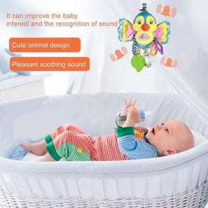 Feather & Fawn Plush Pram Hanging Animal Toy | Rabbit, Bird, Duck & Butterfly Pram Hanging Toy