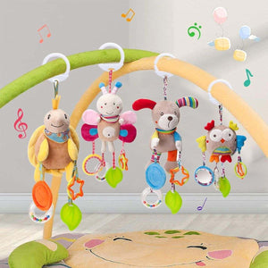 Feather & Fawn Pram Hanging Toy Sensory Animal Toy for Baby's Development Pram Hanging Toy