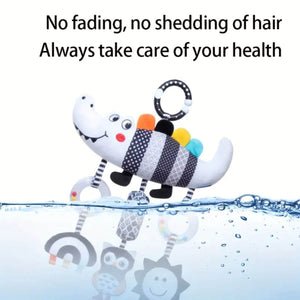 Feather & Fawn Sensory Hanging Toy For Pram | Crocodile & Caterpillar Pram Hanging Toy