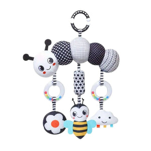 Feather & Fawn Sensory Hanging Toy For Pram | Crocodile & Caterpillar Pram Hanging Toy