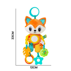 Feather & Fawn Sensory Hanging Toy For Pram | Elephant & Fox Pram Hanging Toy