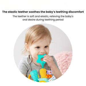 Feather & Fawn Sensory Hanging Toy For Pram | Elephant & Fox Pram Hanging Toy