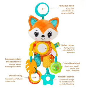 Feather & Fawn Sensory Hanging Toy For Pram | Elephant & Fox Pram Hanging Toy
