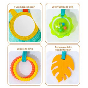 Feather & Fawn Sensory Hanging Toy For Pram | Elephant & Fox Pram Hanging Toy