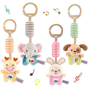 Feather & Fawn Sensory Plush Wind Chime Toy & Hanging Toy for Cribs & Strollers Pram Hanging Toy