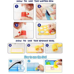 Kidst Aqua Water Doodle Mat with water-based mess-free drawing for kids' creative learning