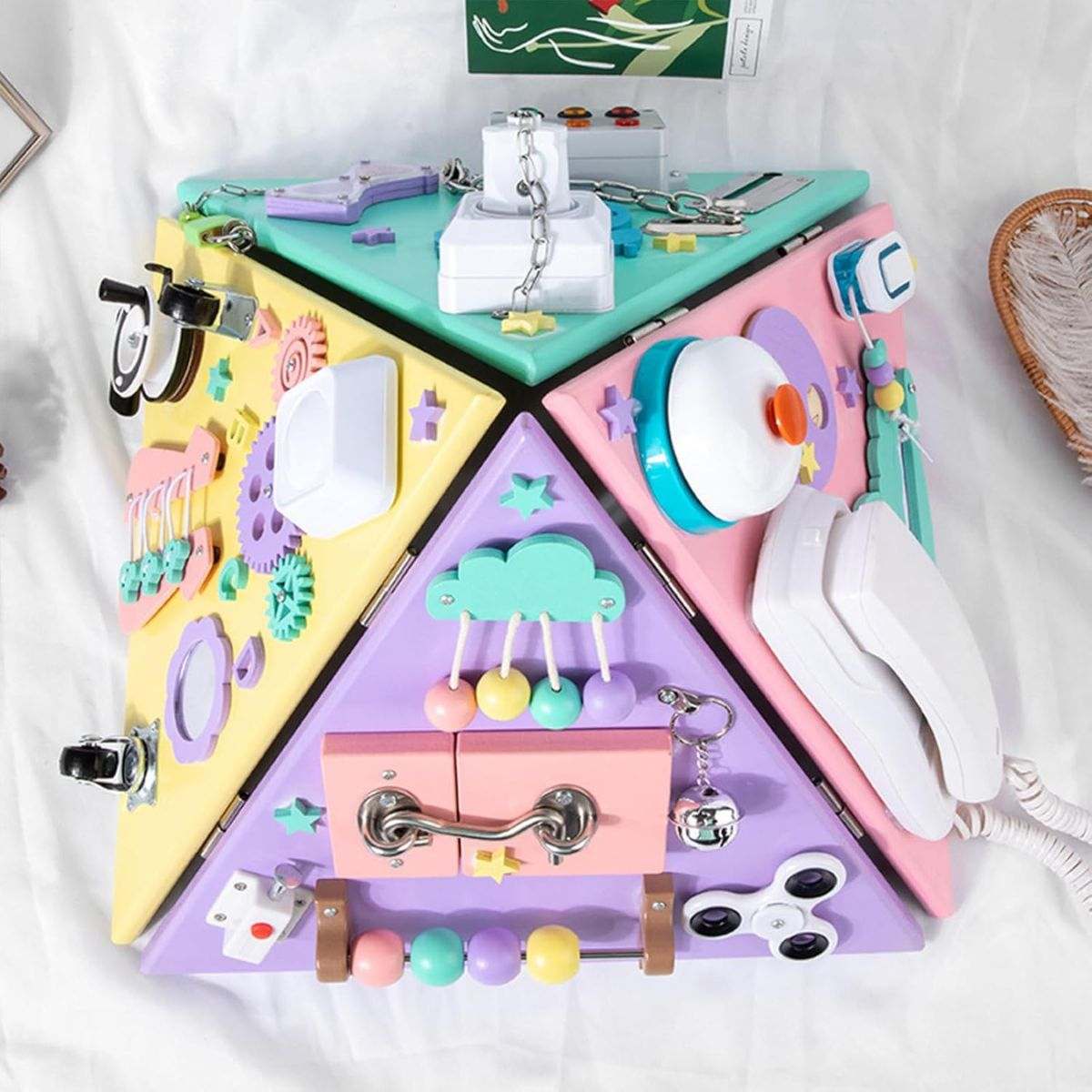 Kidst Large Montessori Wooden Busy Board Collection - Fine Motor Skills & Sensory Toys Montessori Toys