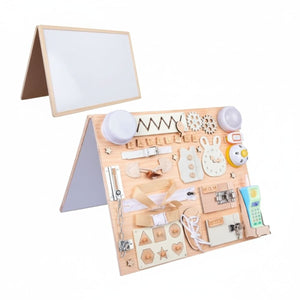 Kidst Large Montessori Wooden Busy Board Collection - Fine Motor Skills & Sensory Toys Montessori Toys