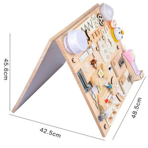Kidst Large Montessori Wooden Busy Board Collection - Fine Motor Skills & Sensory Toys Montessori Toys