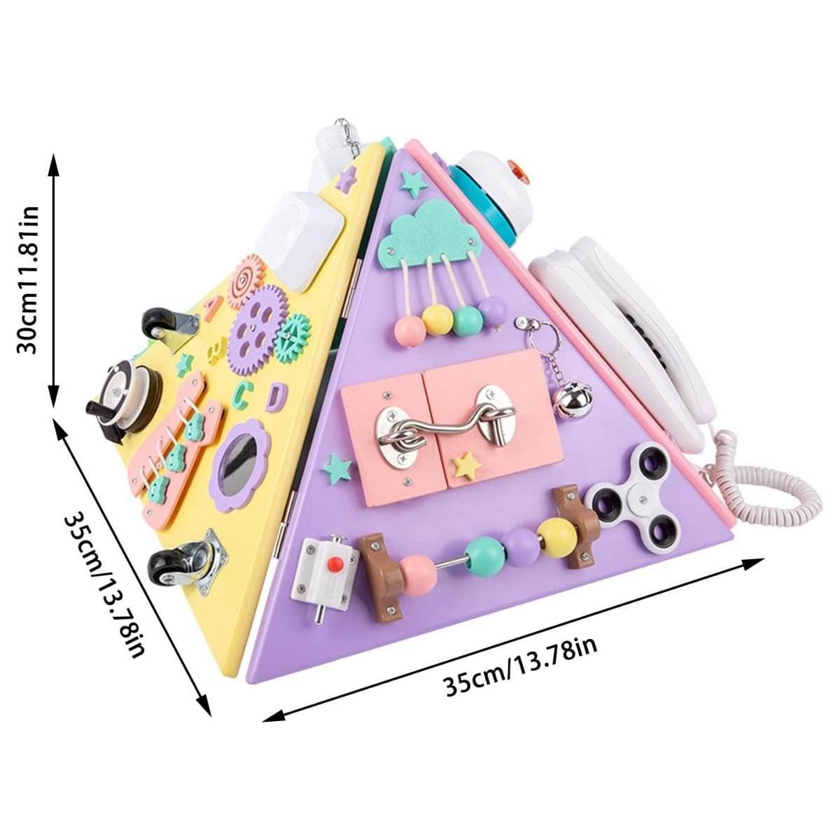 Kidst Large Montessori Wooden Busy Board Collection - Fine Motor Skills & Sensory Toys Montessori Toys
