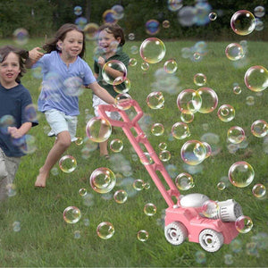 Kidst Push-Along Bubble Walker Car designed as a bubble lawn mower toy for kids' outdoor imaginative play