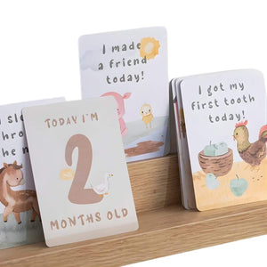 Living Textiles Baby Milestone Cards | Tractor Ride set of 13 Visual Stimulation Cards