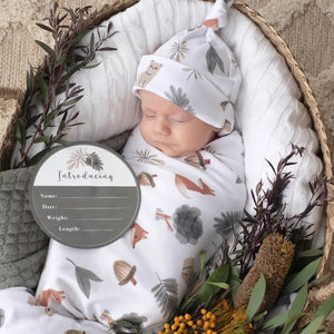 Living Textiles Hello World Newborn Gift Set | Forest Retreat Baby Gift set