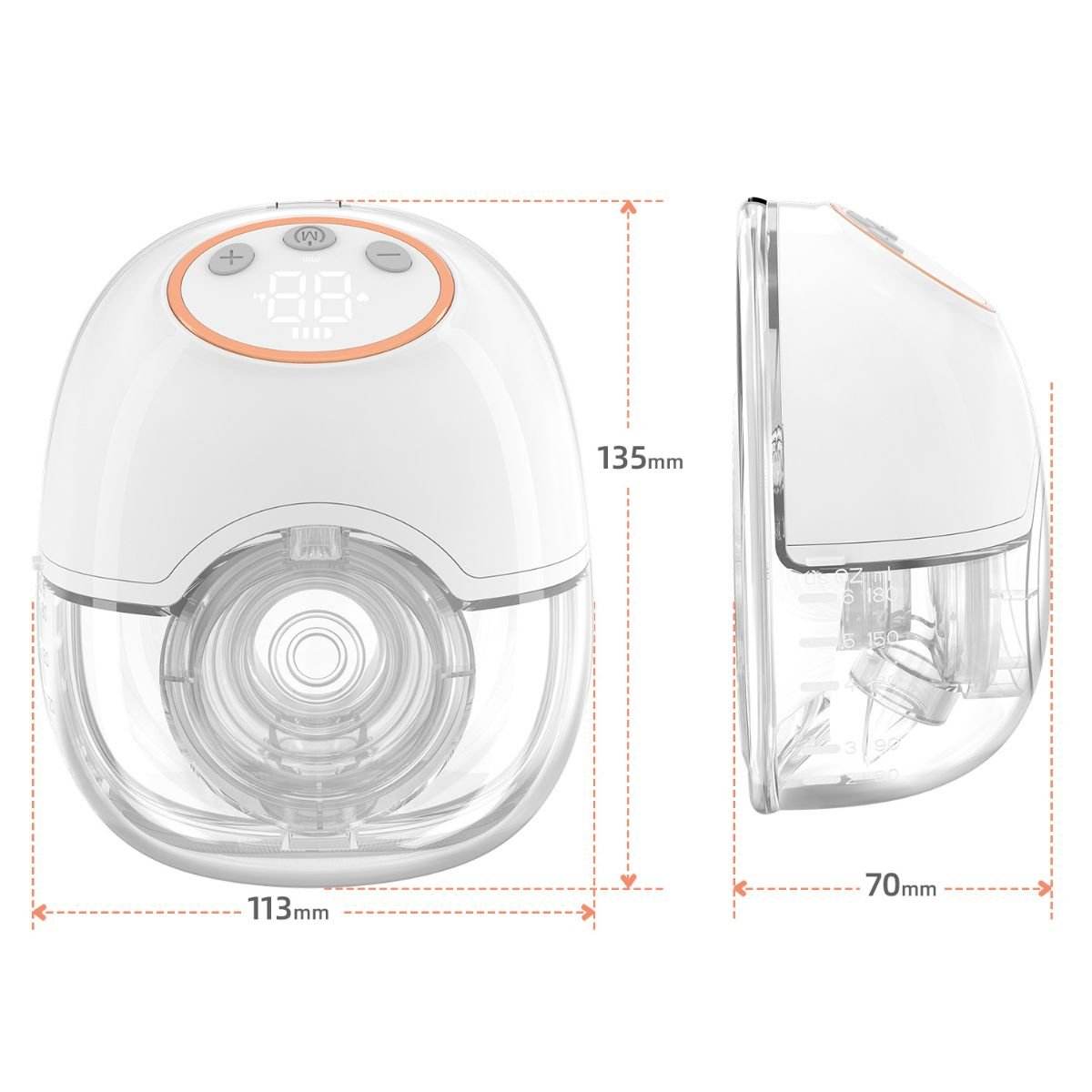 MaterniCare FlowBreeze Pro electric breast pump with 4 flange sizes for hands-free pumping