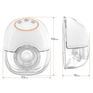 MaterniCare FlowBreeze Pro electric breast pump with 4 flange sizes for hands-free pumping